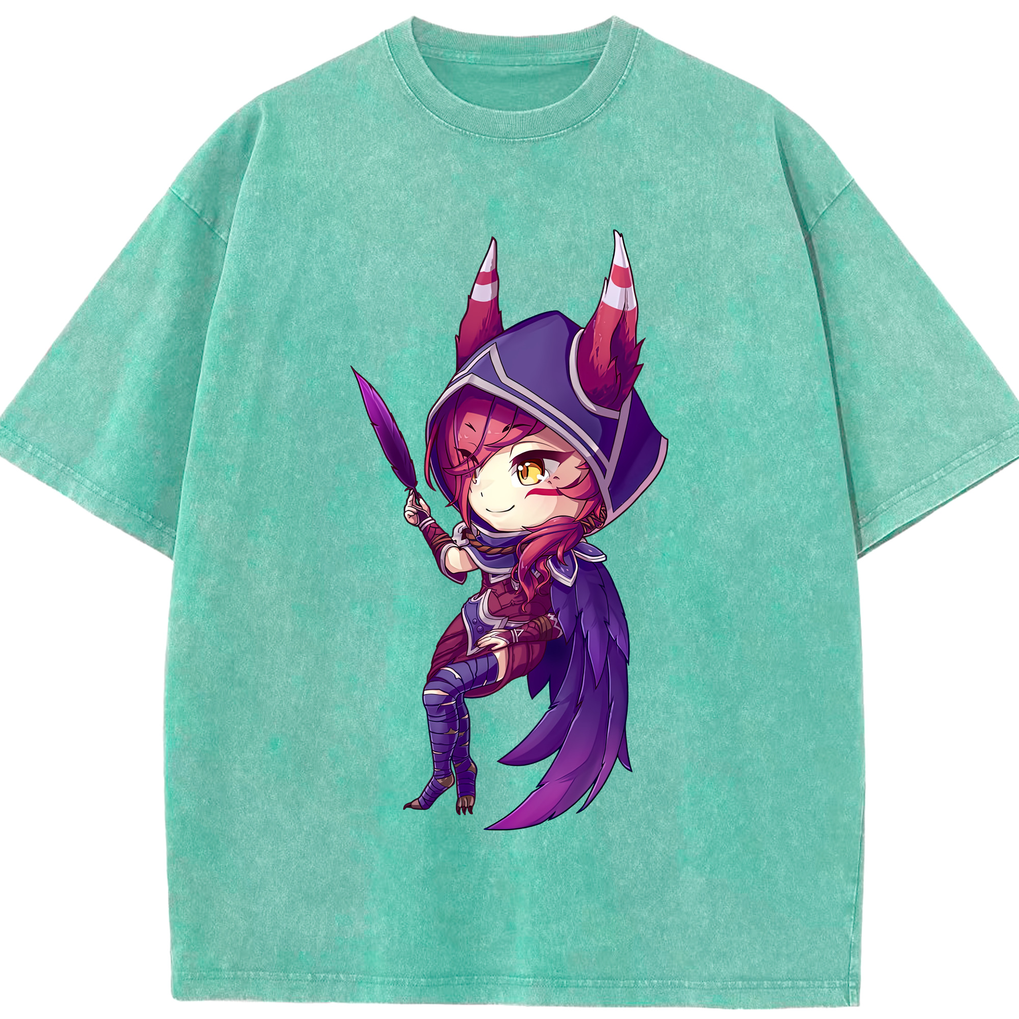 リーグ・オブ・レジェンド League of Legends LOL 綿100% ヴィンテージ風 半袖Tシャツ（フロントプリント）
